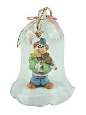 JSNY Ring in the Clowns Crystal Bell Vintage Holiday Ornament with Box